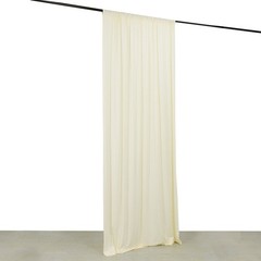 5 ft x 10 ft IVORY 4-Way Stretch Spandex Divider Backdrop Curtain Party Wedding