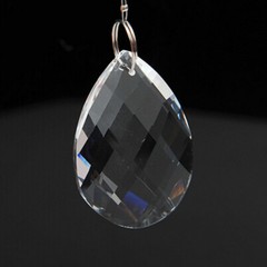 100PCS 38MM K9 Clear Crystal Prisms Ornament Suncatcher Pendant Lamp Light Parts