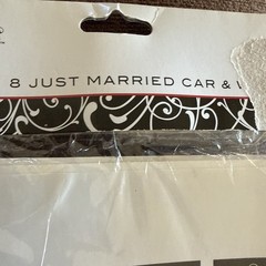 His and Hers 8 just married car and window signs