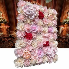 20 Pcs Artificial Silk Flower Wall Panels Wedding Party Venue Decors Wall Panels