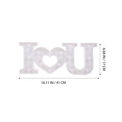 Uonlytech Light Up I Love You Sign I Love You Letters Sign Battery Operated L…