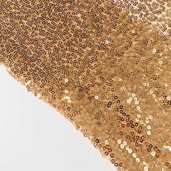 2 GOLD 8ft x 2ft Sequined Backdrop Curtain with Rod Pockets Wedding Decorations