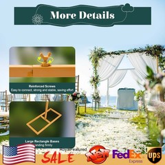 9.8×9.8FT Wedding Arch Metal Stand Backdrop Flower Balloon Frame Party Event Dec
