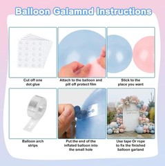 Gender Reveal Balloons Garland Kit, 124pcs Dusty Pink and Dusty Blue Sand Whi…
