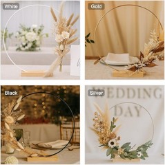 10 Pack Floral Hoop with Stand and 38-Yard Paddle Wire 12 Inch Metal Rings fo…