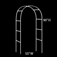 90″ x 55″ White Decorative Metal Wedding ARCH Party Ceremony Decorations Supply