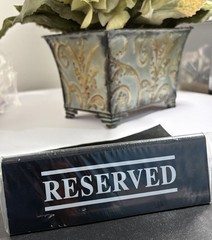 6 Pcs Reserved Table Signs Party Wedding Restaurant Acrylic Reserved Signs New