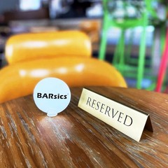 Golden Metal Table Top Reserved Sign for Restaurants, Wedding, Ceremony Events