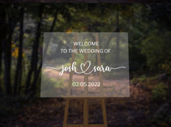 Acrylic 3D Welcome Wedding Horizontal Signage – Style 2