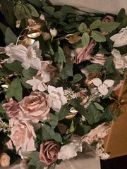 Ling’s Moment Wedding Stands with Flowers – 7.2FT, 6FT Set of 2, Dusty Rose 1652