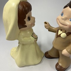Vintage Ceramic Bride And Groom 1970’s
