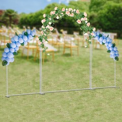 3 Pcs Stand Metal Shelf Wedding Balloon Backdrop Rack Venue Decor Frame Outdoor