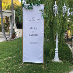 Custom Fabric Wedding Banner | Personalized Wedding Welcome Sign