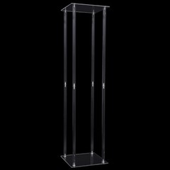 Clear Acrylic Flower Stand Column Vase Centerpieces Wedding Decoration