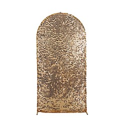 7 ft GOLD Big Payette Sequin Fitted Round Top Wedding Arch STAND COVER Party