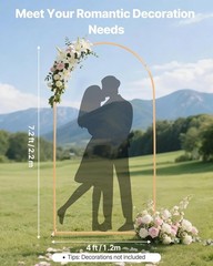 VEVOR Arch Backdrop Stand Metal Arch Backdrop Stand 6.6 x 3.3 ft for Wedding