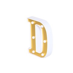 6″ tall GOLD D LED Lighted Marquee Letters Sign Party Wedding Events Decorations