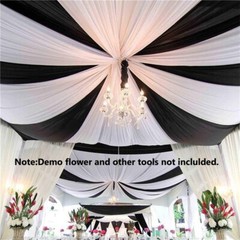 10 PCS Wedding Decoration Ceiling Venue Hanging Chiffon Multiple colors New