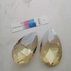 10pcs 60mm Cognac/Gold Champagne Water Drops K9 Crystal Pendant Prism Chandelier
