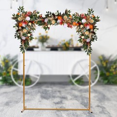 Wedding Arch Metal Rectangle Backdrop Stand Flower Balloon Frame Event 2m*1.5m