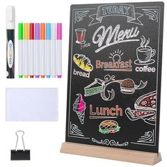 8 x12 Inch Tabletop Chalkboard Sign with Base Stand, Menu Chalk Board 1 Pack