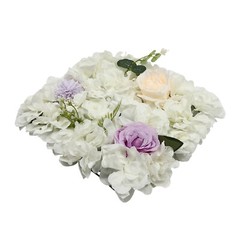 12PCS Artificial Flower Wall Background Silk Rose Mat for Wedding Backdrop Decor