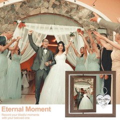 Wedding Gifts for Couples 2025,Rotating Floating Mr and Mrs Picture Frame,4×6…