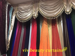 Black Heavy Style Velvet Curtain 10ft H Drape Stage/Theater/Home Noise Thermal