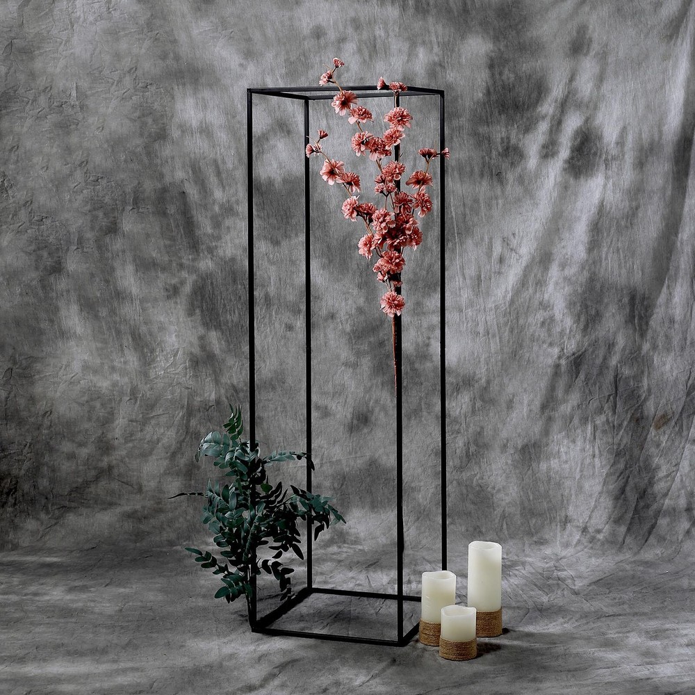 2 Rectangular 48″ Metal Geometric Flower STANDS Centerpieces Party Decorations