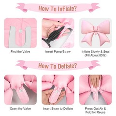 Rose Gold Birthday Decorations for Women,Pink Bow Birthday Decor 3D Foil Rose…