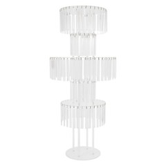 5-Tier Flower Stand for Wedding, Crystal Flower Stand