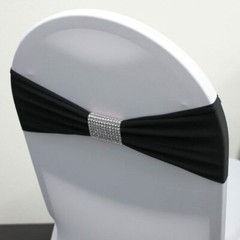 YCC Linens – 50 Pack of Dazzling Diamond Rhinestone Chair Sash Slips for wedding