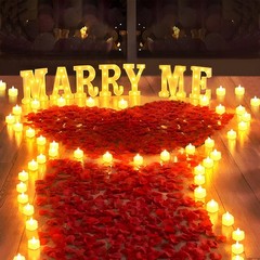 2031 Pcs Marry Me Light Up Letters Proposal Decorations, Marry Me Sign with 2…