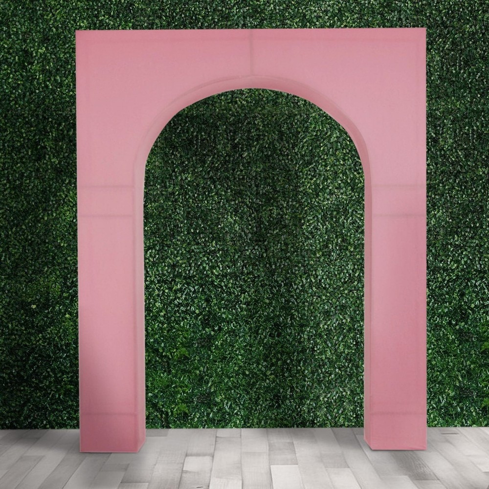 7 ft PINK Spandex Wedding Arch Cover for Arc de Triomphe Stand