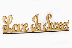 Love Is Sweet MDF Wood Wooden Wedding Table Party Room Decorations