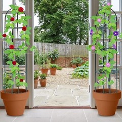 Metal Garden Arch Trellis Outdoor Arbor For Wedding Bridal Plant Climbing Decor
