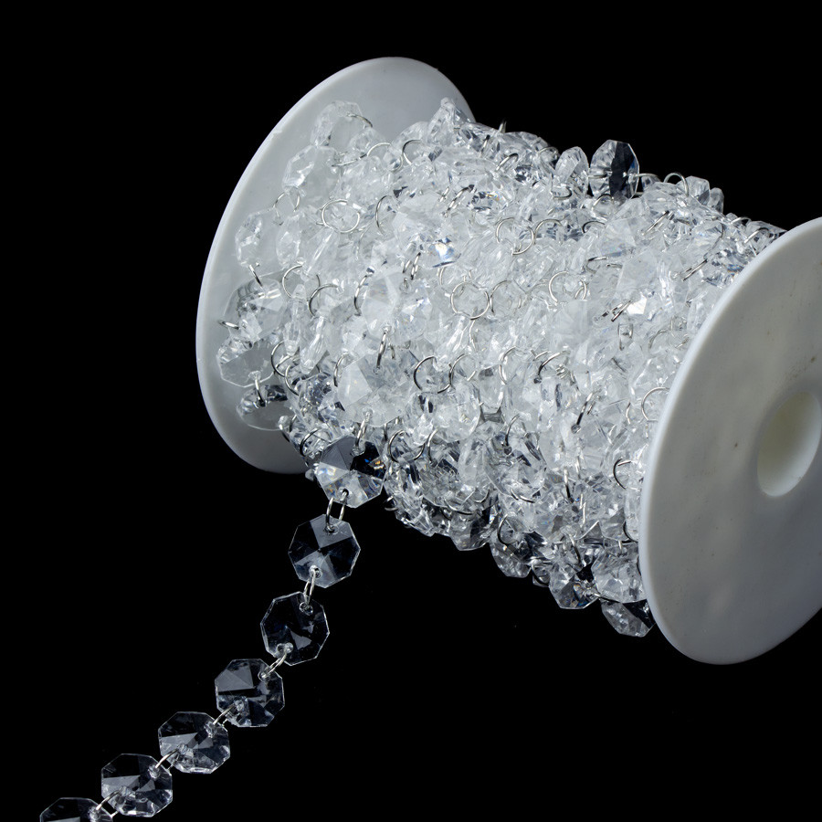 10 YDS ACRYLIC CRYSTAL DIAMOND BEAD ROLL GARLAND STRAND