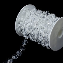 10 YDS ACRYLIC CRYSTAL DIAMOND BEAD ROLL GARLAND STRAND
