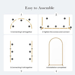 3 Pack Gold Balloon Arch Stand Set for Weddings, Parties & Baby Showers