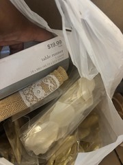 Wedding planning and decoration unused items