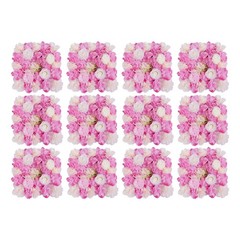 3D Flower Wall Panel-12pcs Artificial Flower Wall Background Silk Rose Wedding