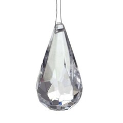 Chandelier Hanging Crystals, Teardrop, 2-inch, 14-piece, Clear