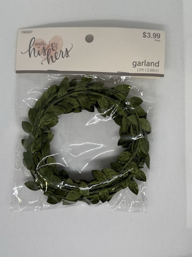 His and Her 12 Ft Greenery Garland Artificial Greenery Garland