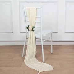 5 CREAM Gauze Cheesecloth CHAIR SASHES Party Events Decorations Supplies