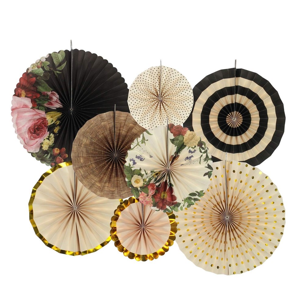 Party Hanging Paper Fans Decoration Set for Wedding Birthday Party Mother’s D…