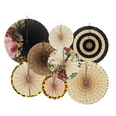 Party Hanging Paper Fans Decoration Set for Wedding Birthday Party Mother’s D…