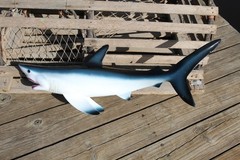 Ocean Theme Wedding Tiki Bar Decor,28″ MONSTER Shark Wall Hanging, 3-D,