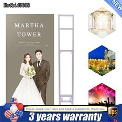 2m Iron Adjustable Height Wedding Arch Backdrop Stand Garden Arbor Frame
