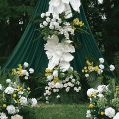 Emerald Green Wedding Arch Draping Fabric 1 Panel 29″ x 6.6 Yards Extra Long
