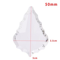 10pcs 38/50/63/76mm Maple Leaf Crystal Pendant Prisms Chandelier Lamp Part Decor